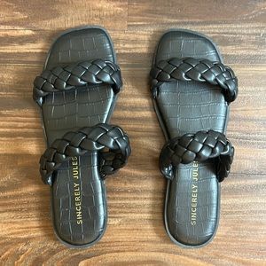 Black Braided Sandals